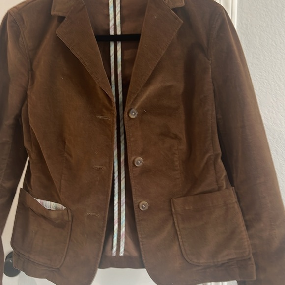 Lands End corduroy blazer - brown - EUC - size 8 - Picture 5 of 10